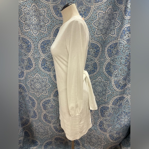 Rib knit wrap around dress - Picture 3 of 14